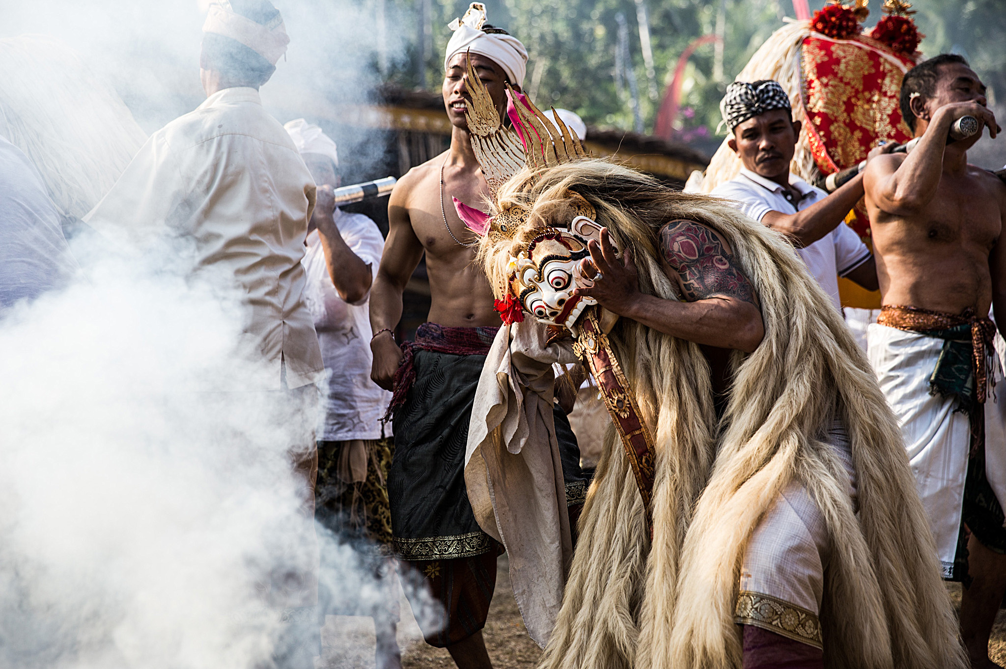 Balinese Villagers Celebrate The Annual Ngusaba Puseh Ritual